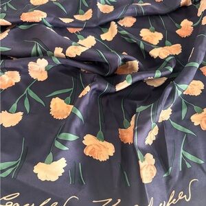 Karl Lagerfeld Navy Blue and Orange Scarf with Elegant Design